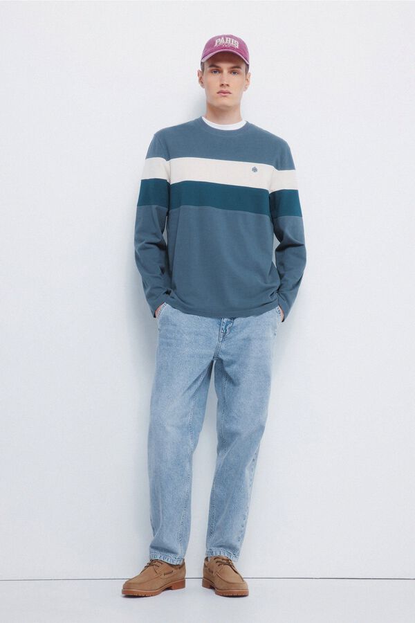 Springfield Pike dugi rukav sa izrezom od majica Plava