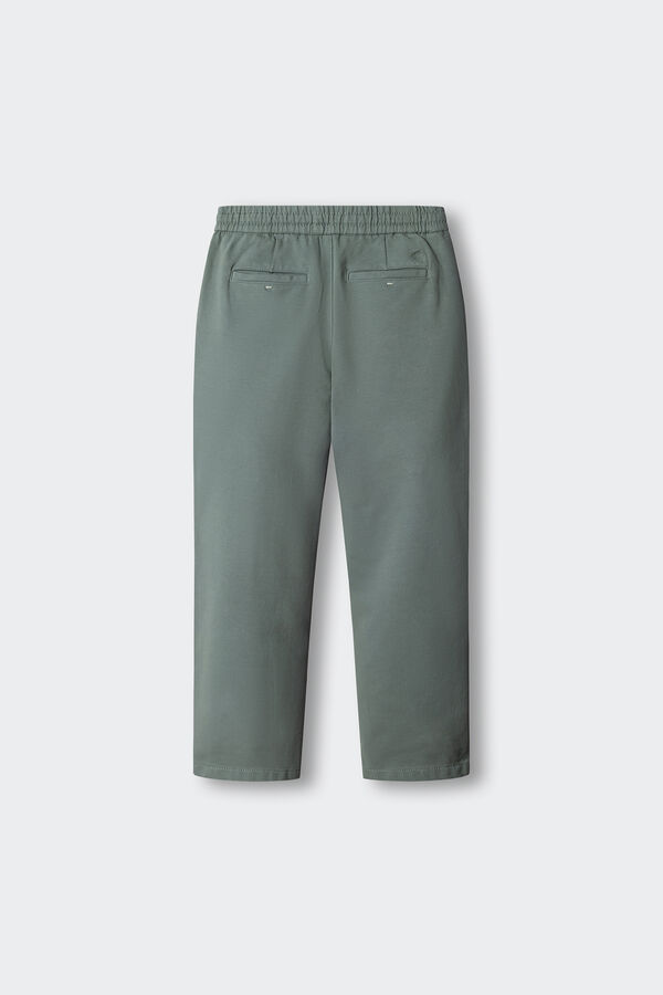Springfield Kids Dečije chino pantalone od pletiva Tirkizna