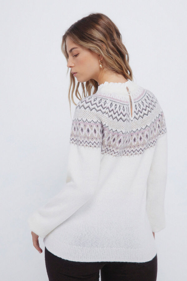 Springfield Zsakárd szegélyű felső kombinált nyak természetes