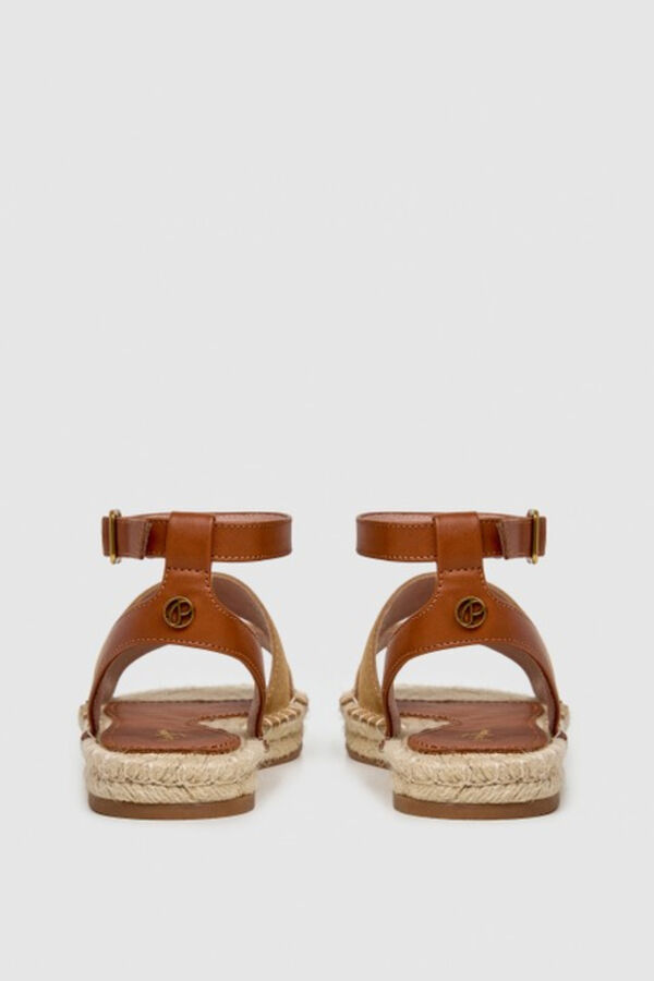 Pepe Jeans Sandalias planas en ante beige
