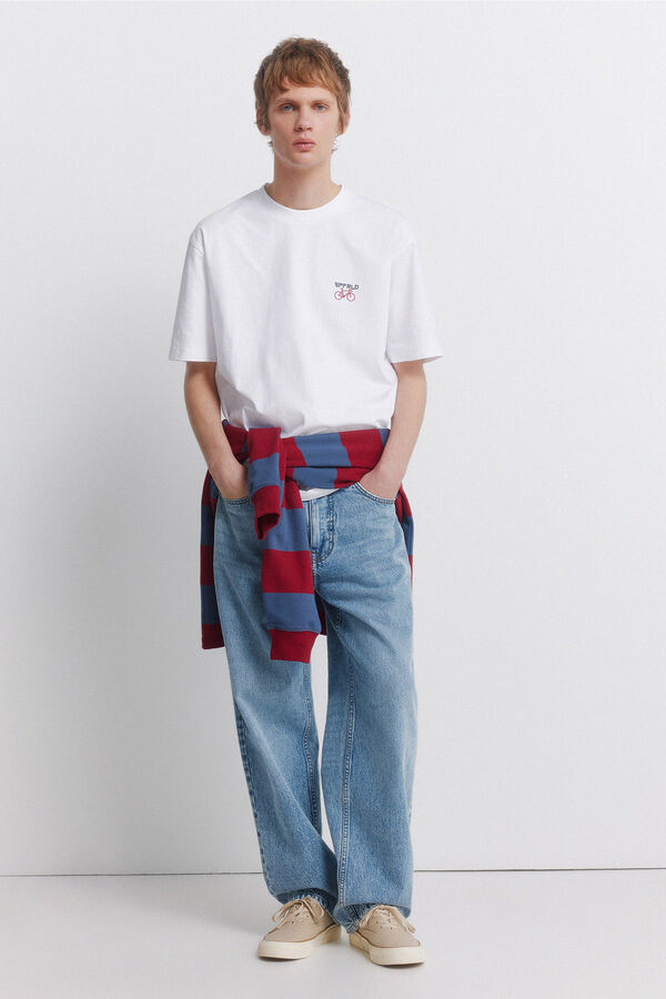 Springfield Pamučna majica kratkih rukava Bela