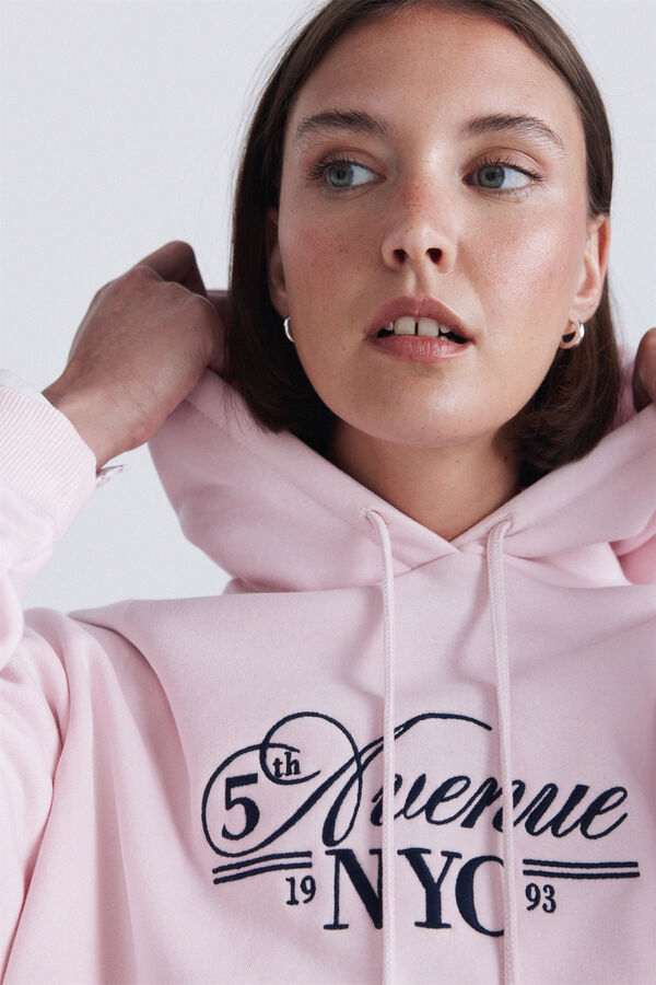 Springfield Duks sa kapuljačom sa tekstom Roze