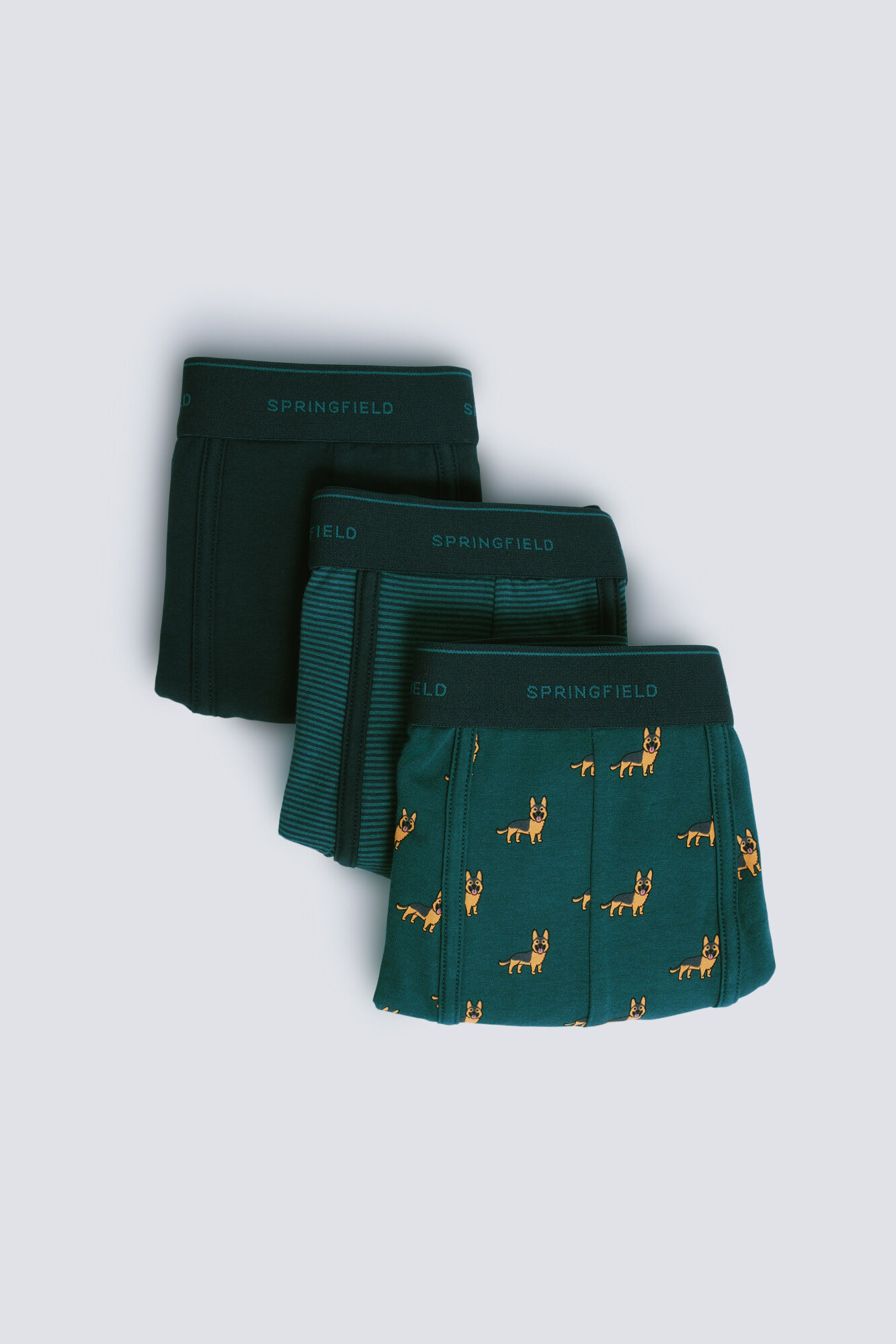 Springfield Pakovanje od 3 para bokserica sa psima i prugama