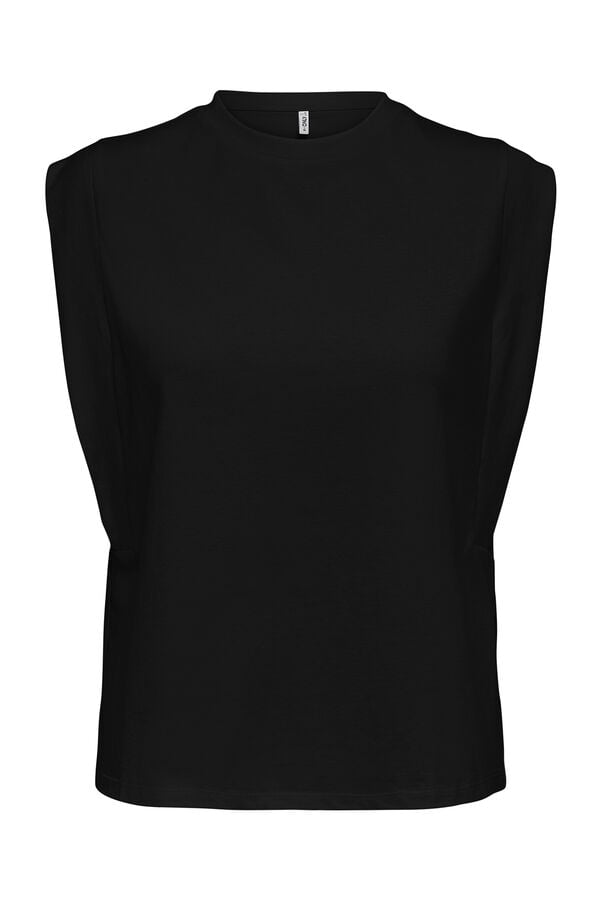 Springfield Sleeveless top with shoulder pads crna