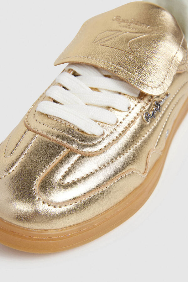 Pepe Jeans Metallic Leather Sneakers Žuta