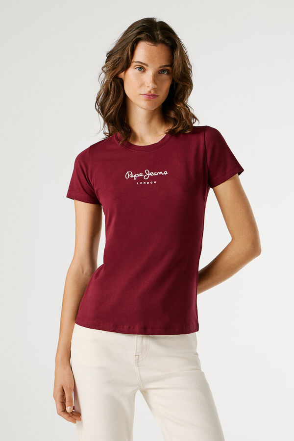 Pepe Jeans Camiseta manga corta burdeos