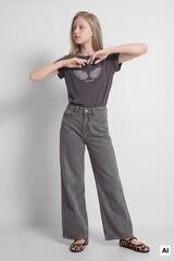 Springfield Kids Pantalon wide leg denim basico ni&ntilde;a gris