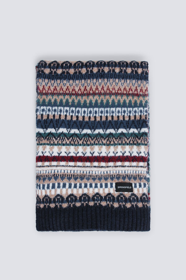 Springfield Raznobojni žakard &scaron;al Plava