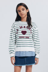 Springfield Kids Devojački džemper u obliku srca &bdquo;Le Marais&ldquo; Zelena