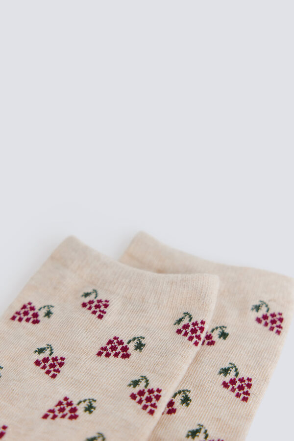 Springfield Duge čarape boje grožđa Braon