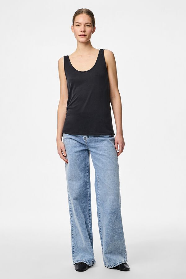 Pieces Camiseta de tirantes anchos negro