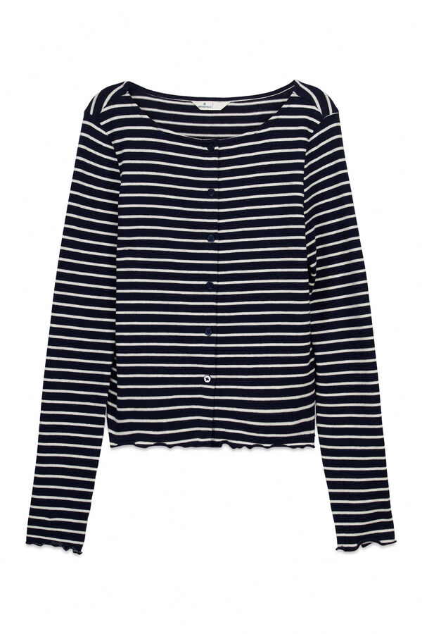 Springfield Majica na pruge sa dugmićima Plava