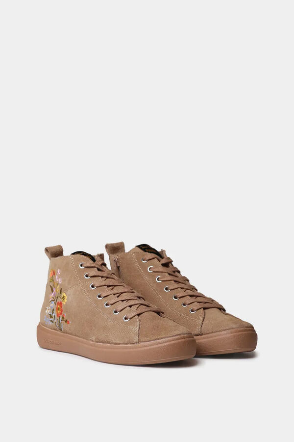 Toni Pons Zapatilla abotinadabcon detalles florales&nbsp; beige