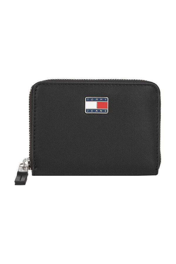 Tommy Jeans Cartera Tommy Jeans gris con textura negro