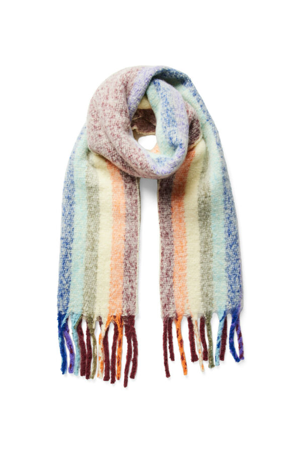 Pieces Bufanda de rayas de colores rojo