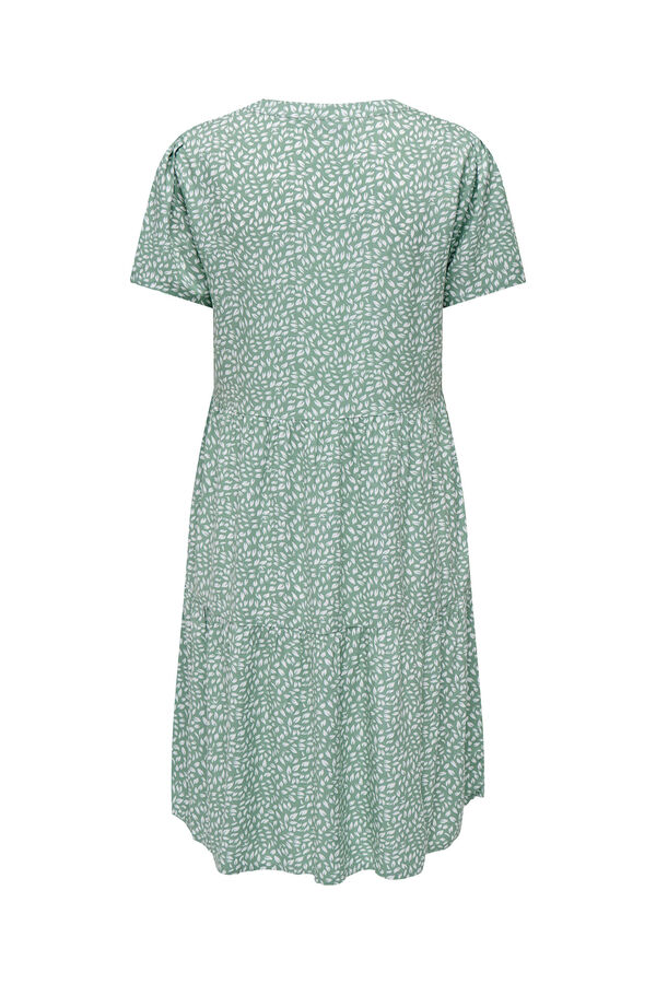 Only Vestido curto de manga curta verde