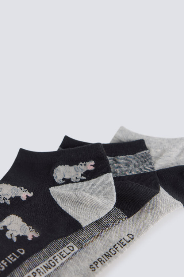 Springfield 3 para čarapa do članka sa nilskim konjima Crna