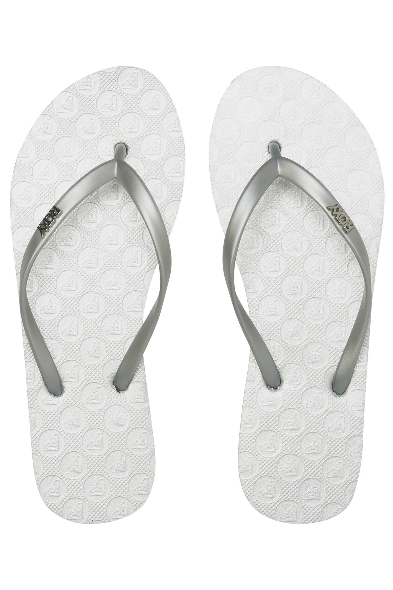 Roxy Chanclas tiras logo met&aacute;lico