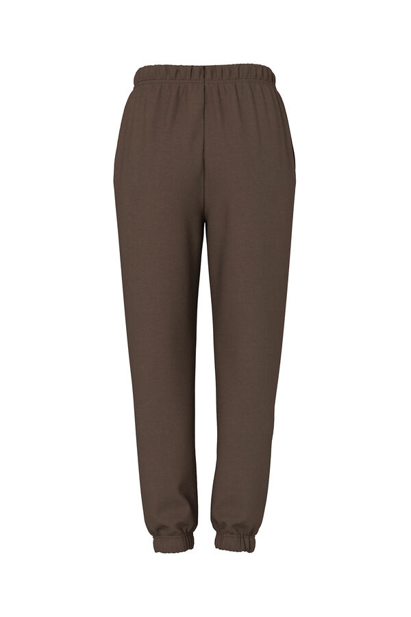 Pieces Cal&ccedil;as jogger com punho castanho