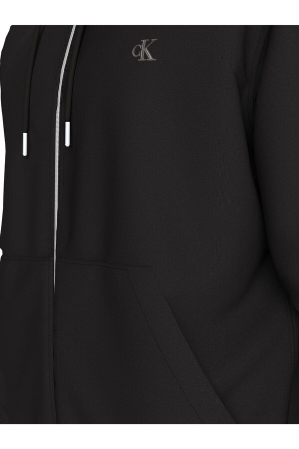 CK Jeans Sudadera con capucha y cremallera negro