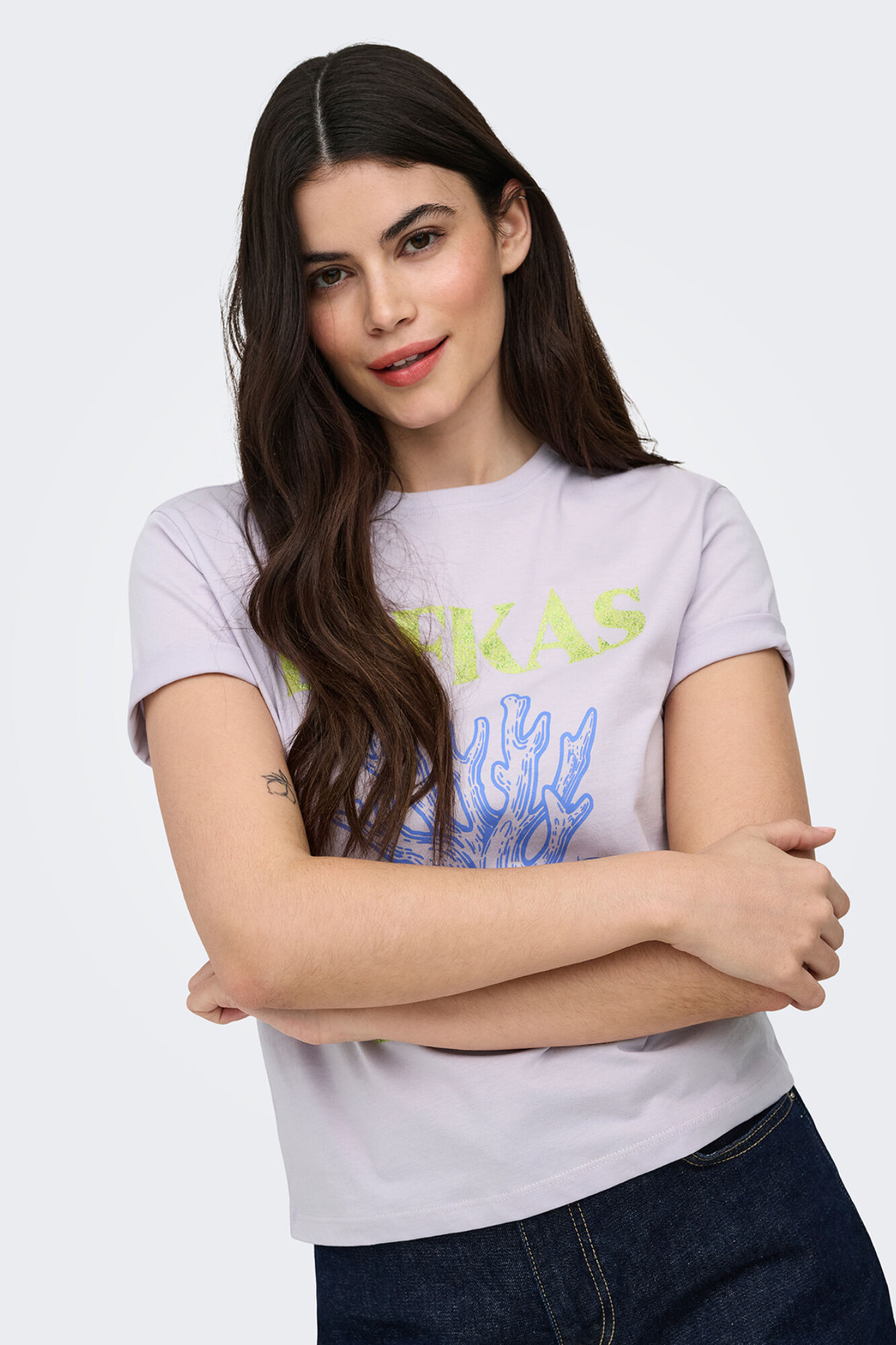 Only T-shirt estampado nas costas