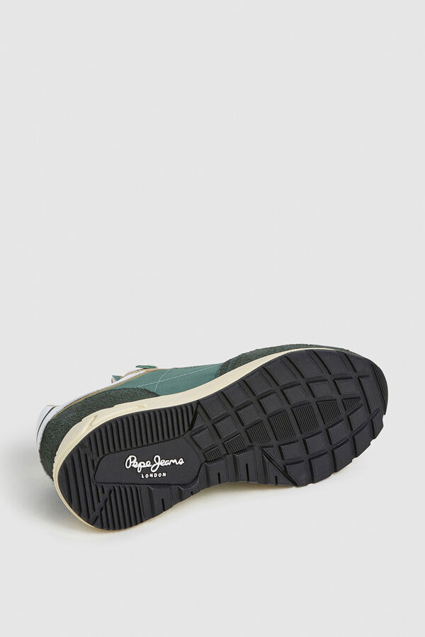 Pepe Jeans T&ecirc;nis com detalhes em Camur&ccedil;a verde