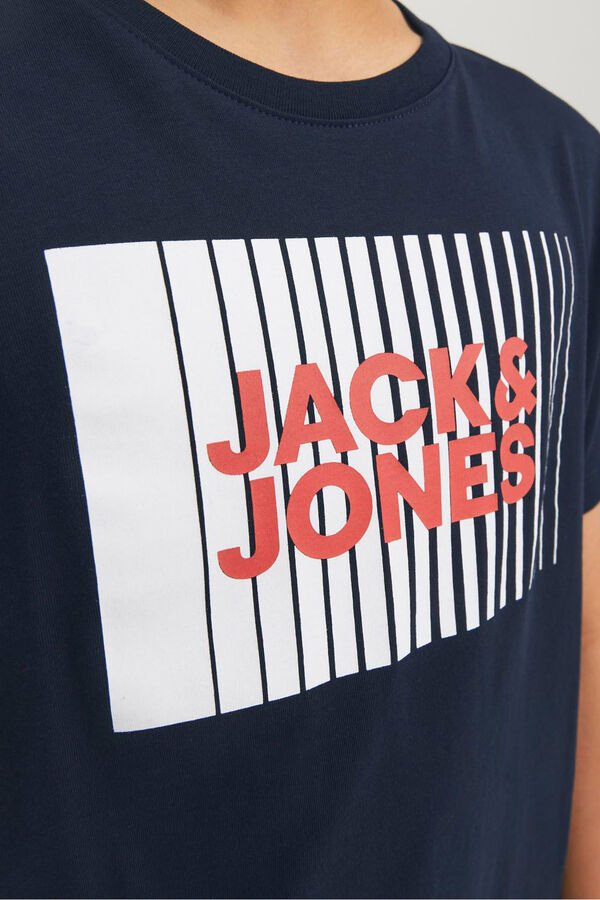 Jack & Jones Junior Regular fit printed t-shirt blue