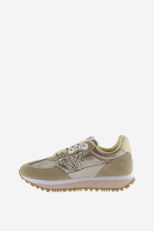 Victoria Zapatillas con brillo amarillo