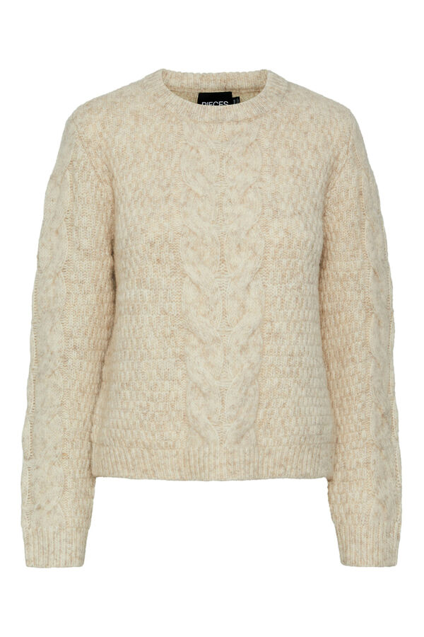 Pieces Jersey de punto gris