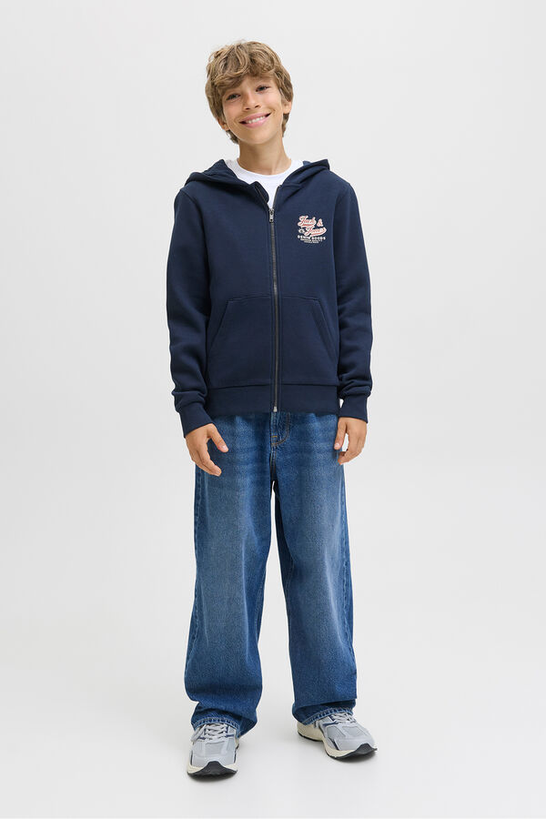 Jack & Jones Junior Zip-up sweatshirt blue