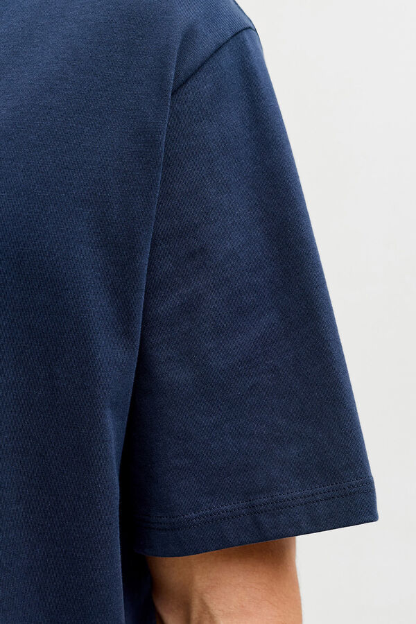 Jack & Jones Cotton short sleeve T-shirt bleu