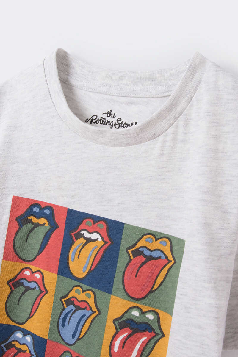 Springfield T-shirt Rolling Stones menino cinza