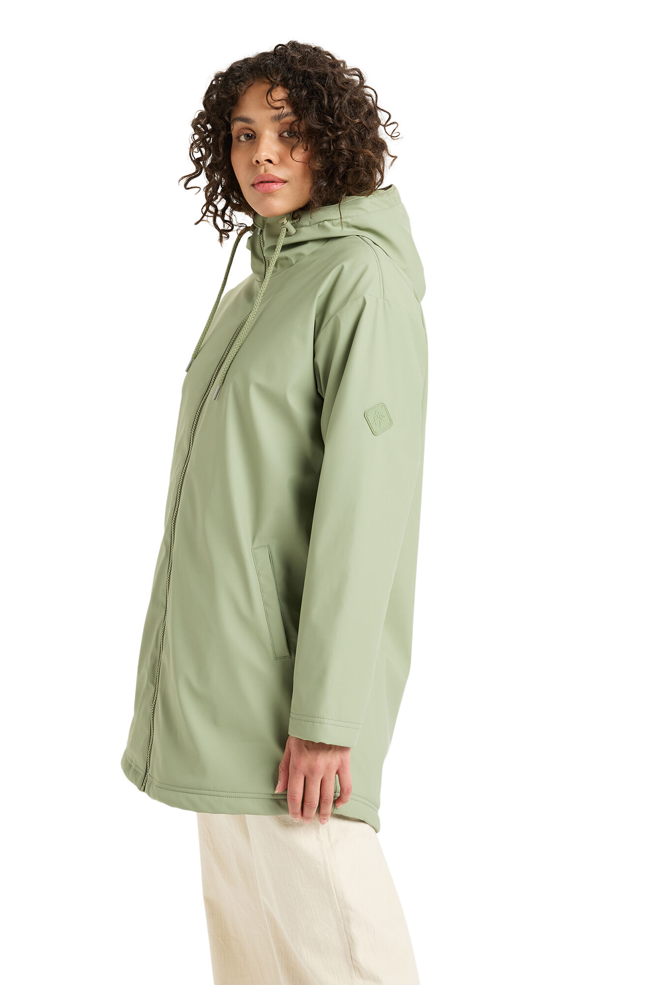 Roxy Rain Road Polar Zip - Trenka para lluvia para mujer