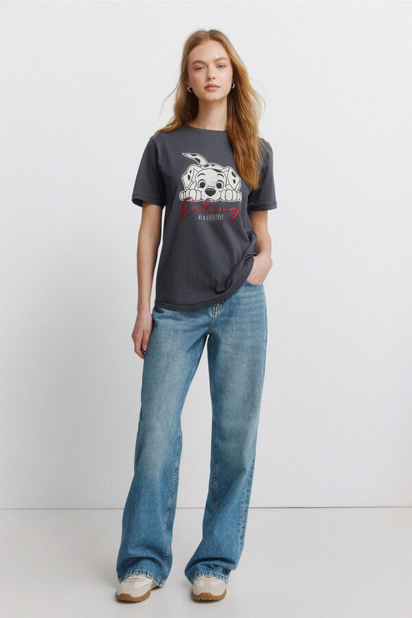 Springfield Majica kratkih rukava sa printom dalmatinaca Siva