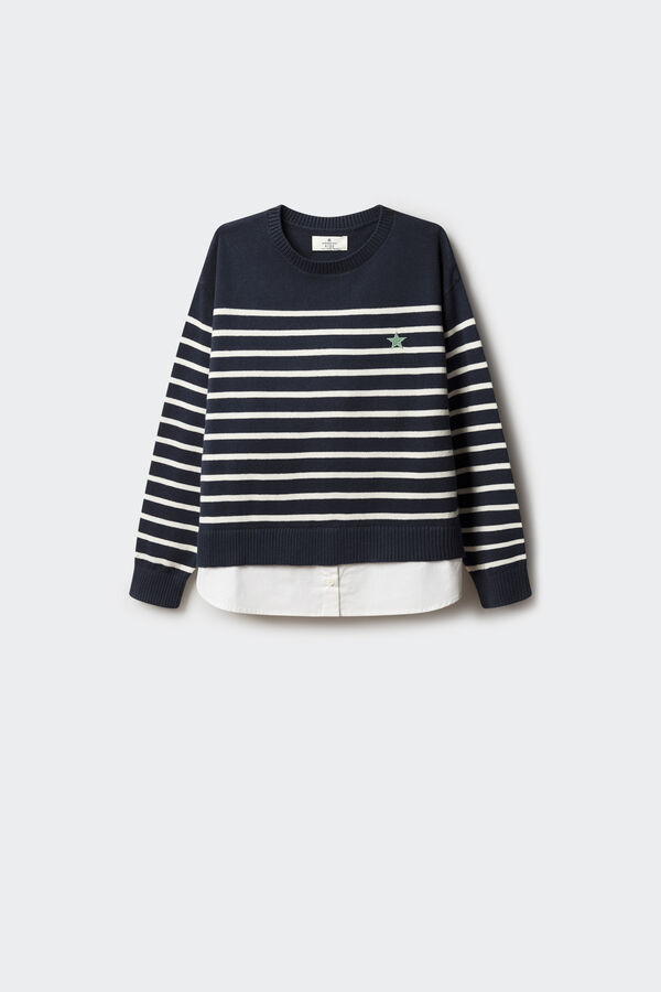 Springfield Kids Mornarski džemper za devojčice Plava