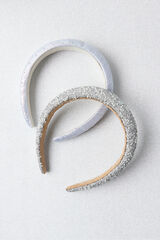 Name It Faixa de cabe&ccedil;a com glitter para menina cinzento