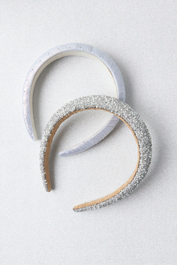 Name It Faixa de cabe&ccedil;a com glitter para menina cinzento