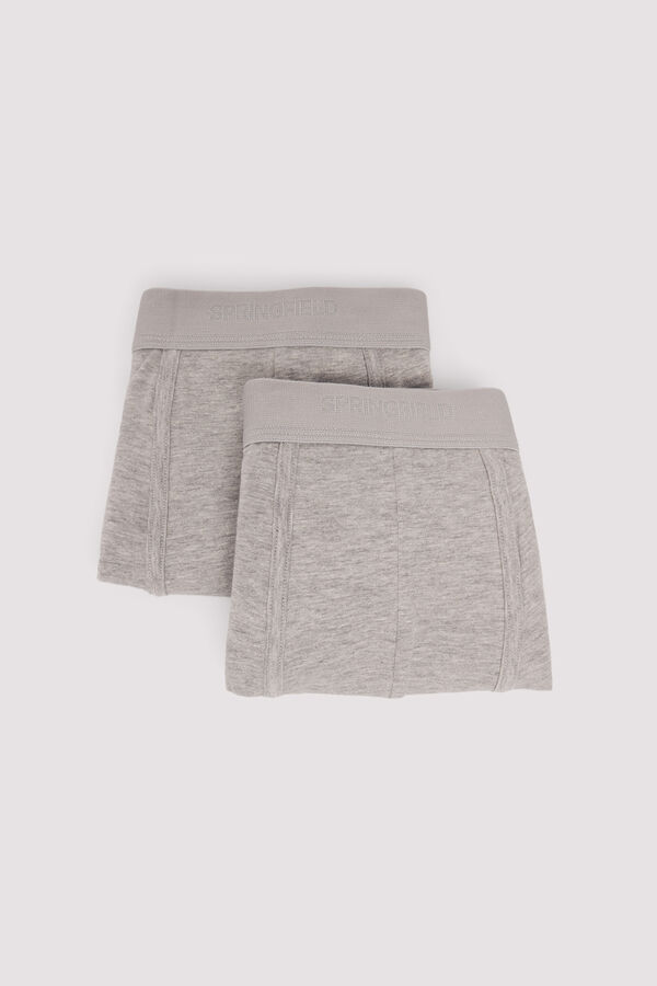 Springfield Pakovanje od 2 para basic bokserica Siva