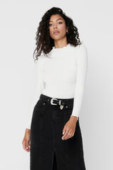 Only Top canelado branco