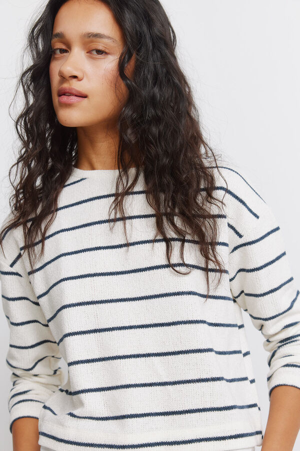 Springfield Majica Chenilla bimateria Bež