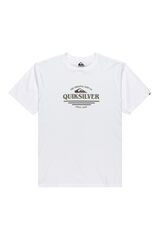 Quiksilver Linha Tipo - Camiseta para homem manga curta branco