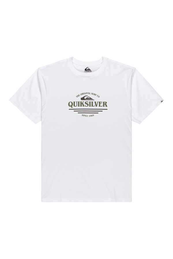 Quiksilver Linha Tipo - Camiseta para homem manga curta branco