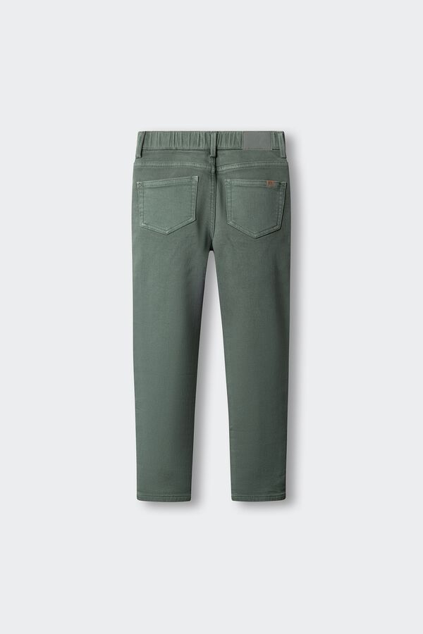 Springfield Kids Dečije pantalone sa pet džepova Zelena