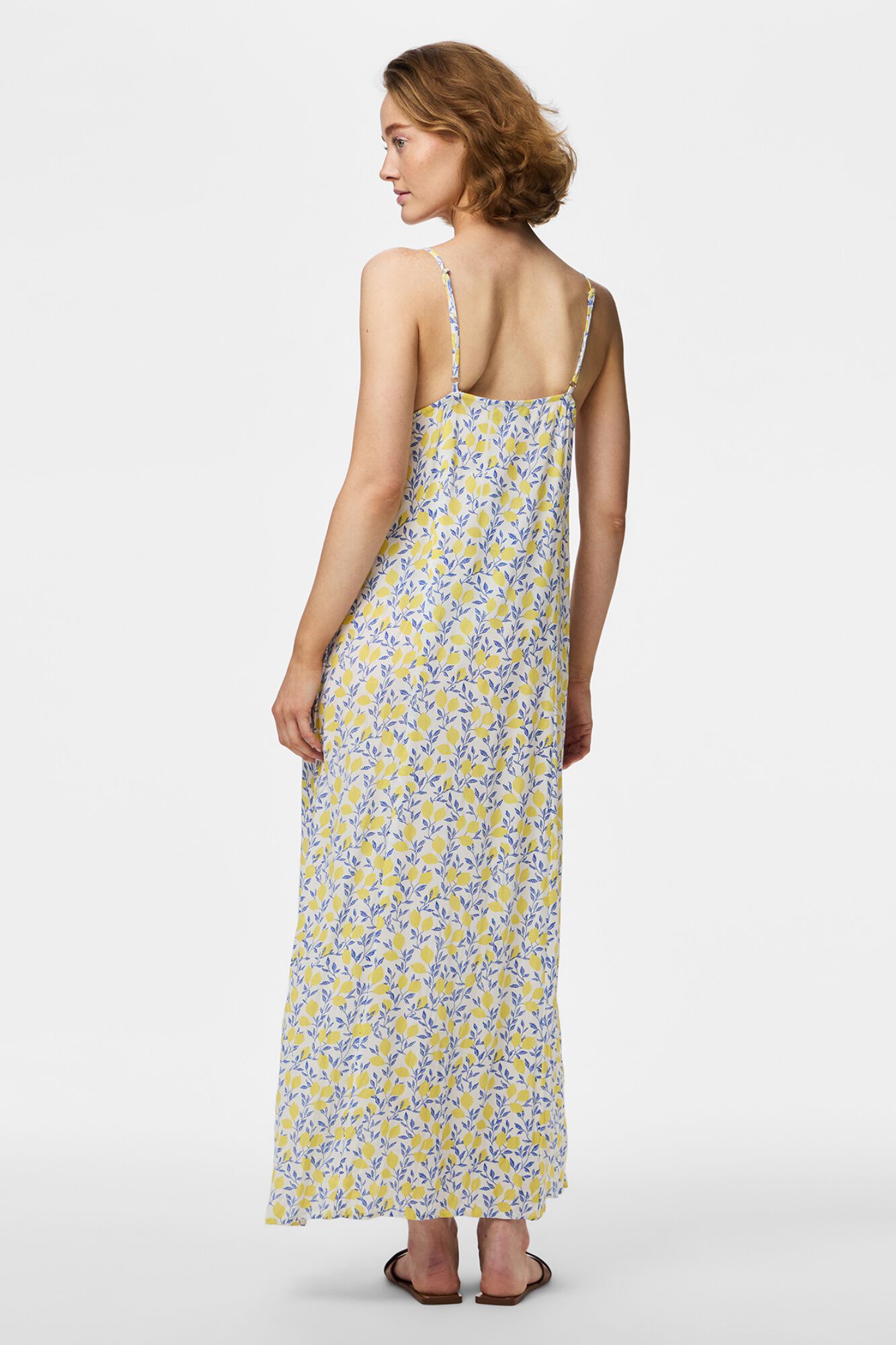 Pieces Vestido largo fluido estampado