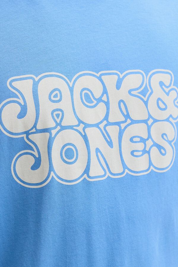 Jack & Jones Camiseta print frontal azul