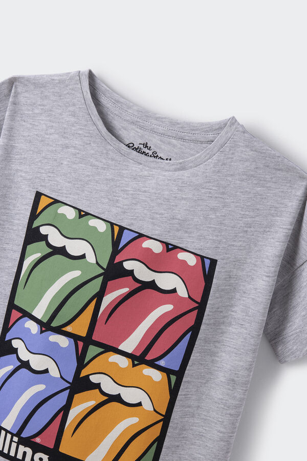 Springfield T-shirt Rolling Stones menina cinza