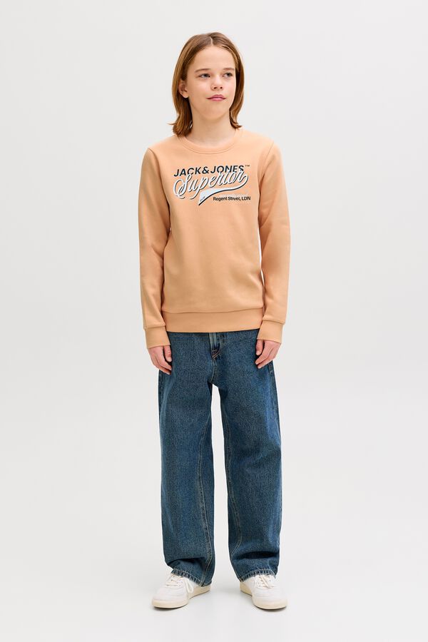 Jack & Jones Junior Sudadera logo grande naranja