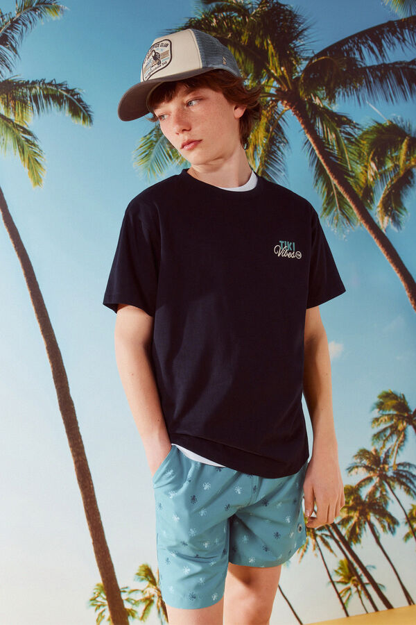 Springfield Kids Dečiji kupaći kostim sa hobotnicama Plava