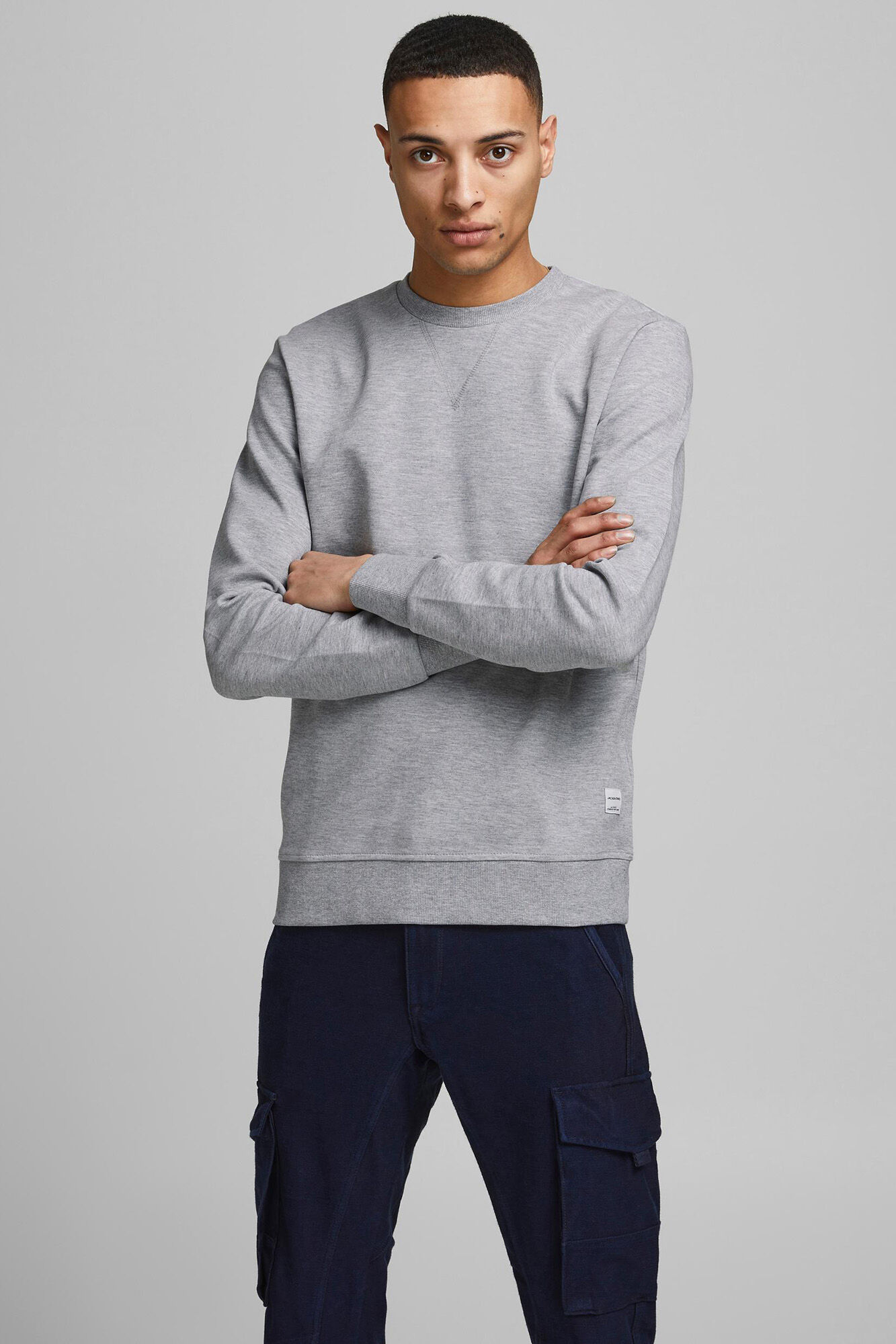 Jack & Jones Sudadera lisa algod&oacute;n