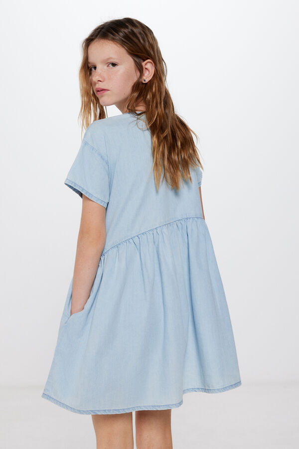 Springfield Vestido denim ligero niña azul medio